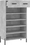 vidaXL - Schoenenkast - 60x35x105 - cm - bewerkt - hout - betongrijs