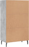 vidaXL - Schoenenkast - 60x35x105 - cm - bewerkt - hout - betongrijs