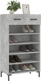 vidaXL - Schoenenkast - 60x35x105 - cm - bewerkt - hout - betongrijs