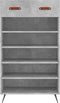 vidaXL - Schoenenkast - 60x35x105 - cm - bewerkt - hout - betongrijs
