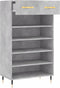 vidaXL - Schoenenkast - 60x35x105 - cm - bewerkt - hout - betongrijs