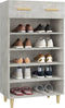 vidaXL - Schoenenkast - 60x35x105 - cm - bewerkt - hout - betongrijs