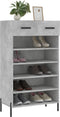 vidaXL - Schoenenkast - 60x35x105 - cm - bewerkt - hout - betongrijs