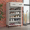 vidaXL - Schoenenkast - 60x35x105 - cm - bewerkt - hout - betongrijs