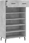 vidaXL - Schoenenkast - 60x35x105 - cm - bewerkt - hout - betongrijs