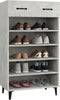 vidaXL - Schoenenkast - 60x35x105 - cm - bewerkt - hout - betongrijs