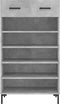 vidaXL - Schoenenkast - 60x35x105 - cm - bewerkt - hout - betongrijs