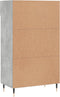 vidaXL - Schoenenkast - 60x35x105 - cm - bewerkt - hout - betongrijs