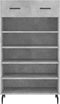 vidaXL - Schoenenkast - 60x35x105 - cm - bewerkt - hout - betongrijs