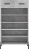 vidaXL - Schoenenkast - 60x35x105 - cm - bewerkt - hout - betongrijs
