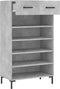 vidaXL - Schoenenkast - 60x35x105 - cm - bewerkt - hout - betongrijs