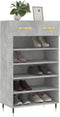vidaXL - Schoenenkast - 60x35x105 - cm - bewerkt - hout - betongrijs