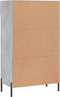vidaXL - Schoenenkast - 60x35x105 - cm - bewerkt - hout - betongrijs