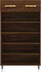vidaXL - Schoenenkast - 60x35x105 - cm - bewerkt - hout - bruin - eikenkleur