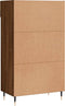 vidaXL - Schoenenkast - 60x35x105 - cm - bewerkt - hout - bruin - eikenkleur