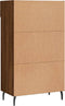 vidaXL - Schoenenkast - 60x35x105 - cm - bewerkt - hout - bruin - eikenkleur