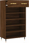 vidaXL - Schoenenkast - 60x35x105 - cm - bewerkt - hout - bruin - eikenkleur