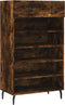 vidaXL - Schoenenkast - 60x35x105 - cm - bewerkt - hout - gerookt - eikenkleurig