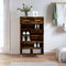 vidaXL - Schoenenkast - 60x35x105 - cm - bewerkt - hout - gerookt - eikenkleurig