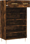 vidaXL - Schoenenkast - 60x35x105 - cm - bewerkt - hout - gerookt - eikenkleurig