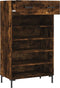 vidaXL - Schoenenkast - 60x35x105 - cm - bewerkt - hout - gerookt - eikenkleurig