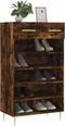 vidaXL - Schoenenkast - 60x35x105 - cm - bewerkt - hout - gerookt - eikenkleurig