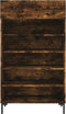 vidaXL - Schoenenkast - 60x35x105 - cm - bewerkt - hout - gerookt - eikenkleurig