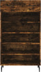 vidaXL - Schoenenkast - 60x35x105 - cm - bewerkt - hout - gerookt - eikenkleurig