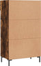 vidaXL - Schoenenkast - 60x35x105 - cm - bewerkt - hout - gerookt - eikenkleurig