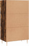vidaXL - Schoenenkast - 60x35x105 - cm - bewerkt - hout - gerookt - eikenkleurig