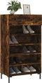 vidaXL - Schoenenkast - 60x35x105 - cm - bewerkt - hout - gerookt - eikenkleurig