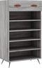 vidaXL - Schoenenkast - 60x35x105 - cm - bewerkt - hout - grijs - sonoma - eikenkleur