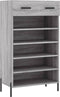 vidaXL - Schoenenkast - 60x35x105 - cm - bewerkt - hout - grijs - sonoma - eikenkleur