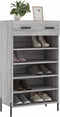 vidaXL - Schoenenkast - 60x35x105 - cm - bewerkt - hout - grijs - sonoma - eikenkleur