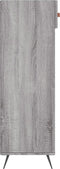 vidaXL - Schoenenkast - 60x35x105 - cm - bewerkt - hout - grijs - sonoma - eikenkleur