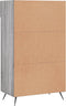 vidaXL - Schoenenkast - 60x35x105 - cm - bewerkt - hout - grijs - sonoma - eikenkleur