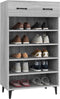 vidaXL - Schoenenkast - 60x35x105 - cm - bewerkt - hout - grijs - sonoma - eikenkleur