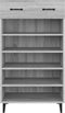 vidaXL - Schoenenkast - 60x35x105 - cm - bewerkt - hout - grijs - sonoma - eikenkleur