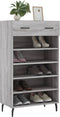 vidaXL - Schoenenkast - 60x35x105 - cm - bewerkt - hout - grijs - sonoma - eikenkleur