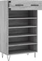 vidaXL - Schoenenkast - 60x35x105 - cm - bewerkt - hout - grijs - sonoma - eikenkleur