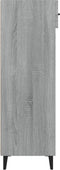 vidaXL - Schoenenkast - 60x35x105 - cm - bewerkt - hout - grijs - sonoma - eikenkleur