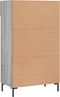 vidaXL - Schoenenkast - 60x35x105 - cm - bewerkt - hout - grijs - sonoma - eikenkleur