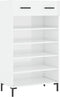 vidaXL - Schoenenkast - 60x35x105 - cm - bewerkt - hout - hoogglans - wit