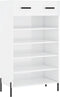 vidaXL - Schoenenkast - 60x35x105 - cm - bewerkt - hout - hoogglans - wit