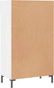 vidaXL - Schoenenkast - 60x35x105 - cm - bewerkt - hout - hoogglans - wit
