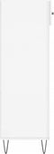 vidaXL - Schoenenkast - 60x35x105 - cm - bewerkt - hout - hoogglans - wit