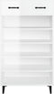 vidaXL - Schoenenkast - 60x35x105 - cm - bewerkt - hout - hoogglans - wit
