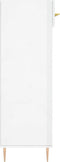 vidaXL - Schoenenkast - 60x35x105 - cm - bewerkt - hout - hoogglans - wit