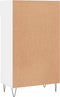 vidaXL - Schoenenkast - 60x35x105 - cm - bewerkt - hout - hoogglans - wit