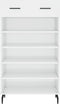 vidaXL - Schoenenkast - 60x35x105 - cm - bewerkt - hout - hoogglans - wit